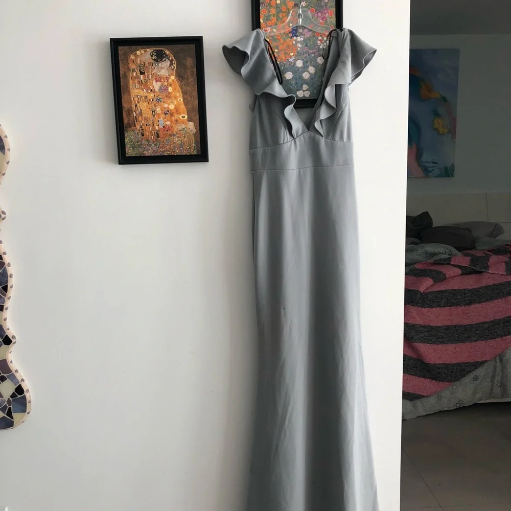 Lulu's Chic Light Blue Bridesmaid Maxi Dress